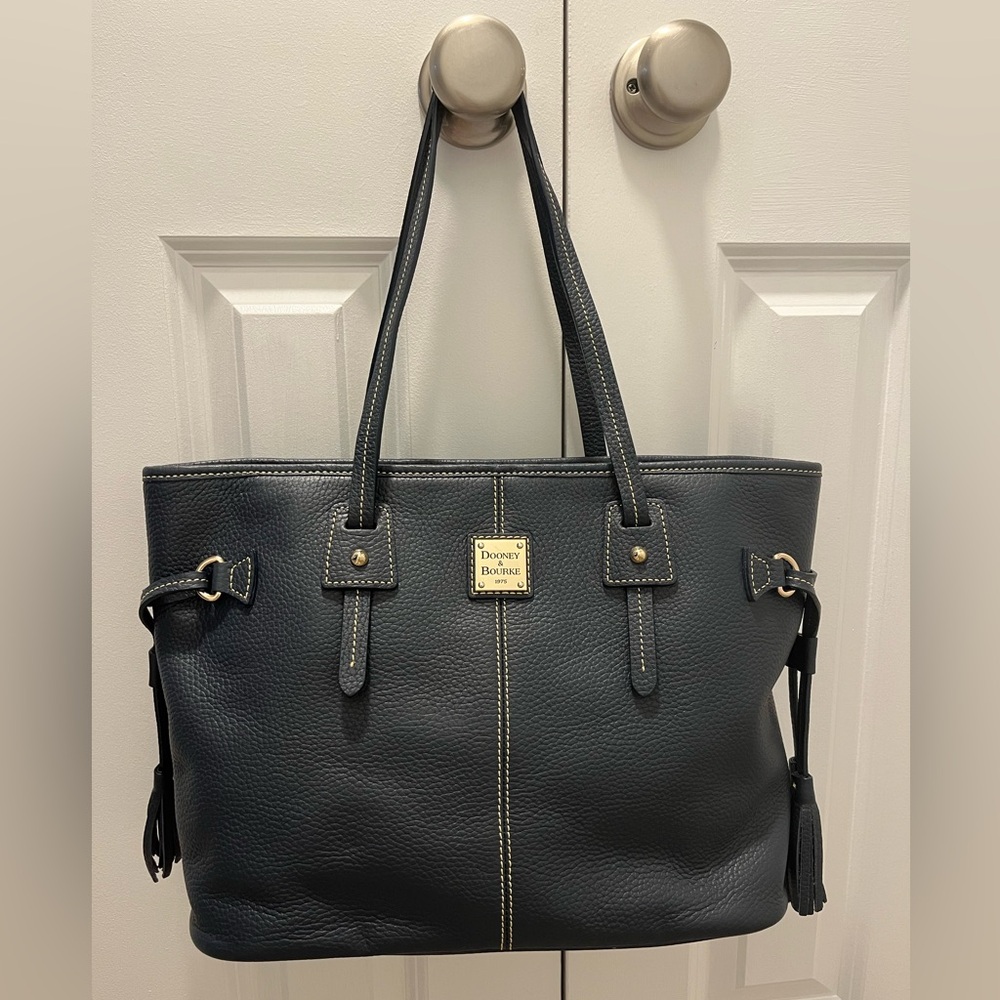 Dooney & Bourke Navy Leather Tote